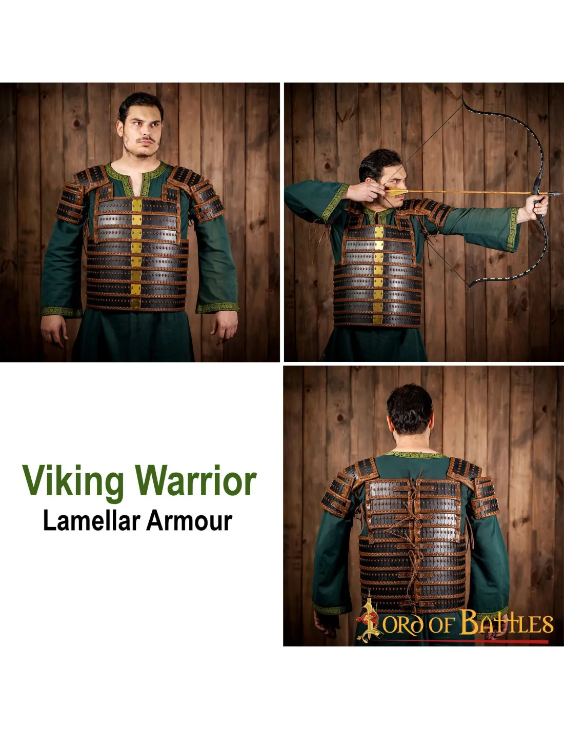 Armure lamellaire viking en cuir véritable ⚔️ Boutique Épées