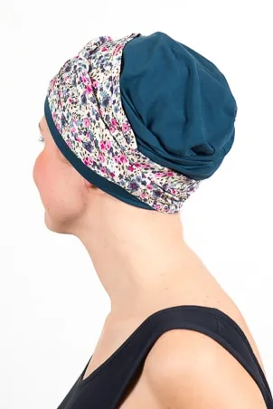 Bandeau chimio Liberty écru et son bonnet assorti - Foudre