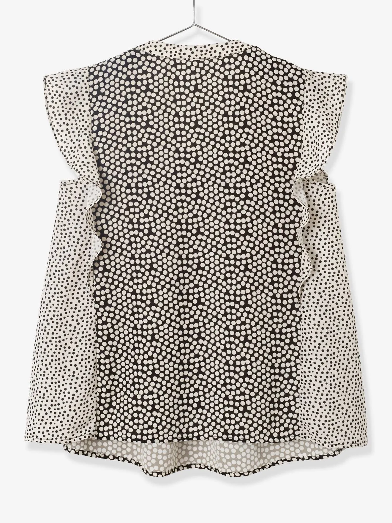 Blouse de grossesse à pois imprime pois blanc - Vertbaudet