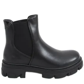 Bottines chelsea à talon haut Finn Black le noir