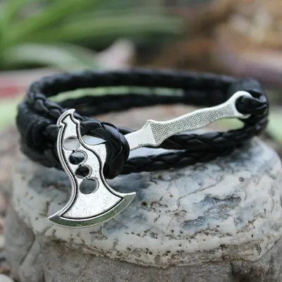 Bracelet Viking motif hache pour hommes