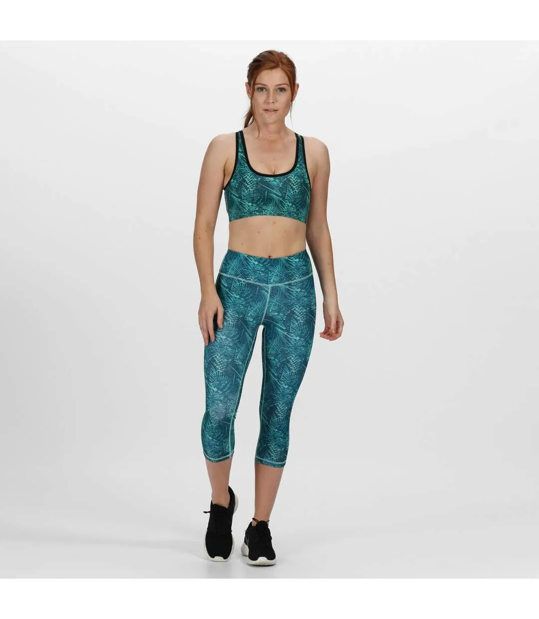 Brassière de sport asana femme turquoise Regatta