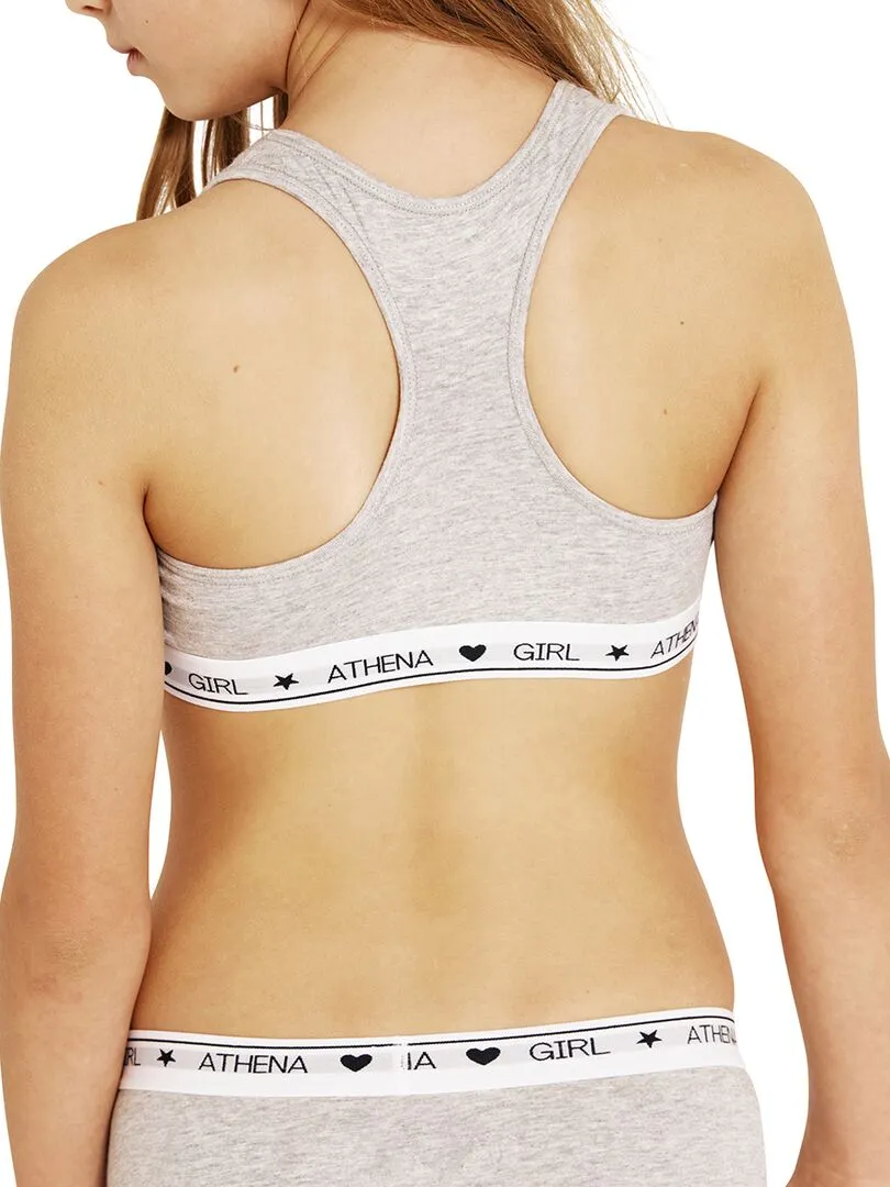 Brassière fille Coton Ultra Doux Girl by - Gris