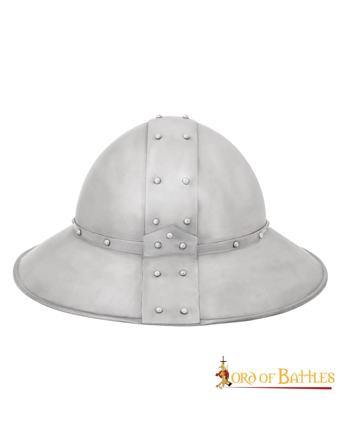 Casque médiéval bouilloire avec doublure en cuir véritable. ⚔️ Boutique Épées