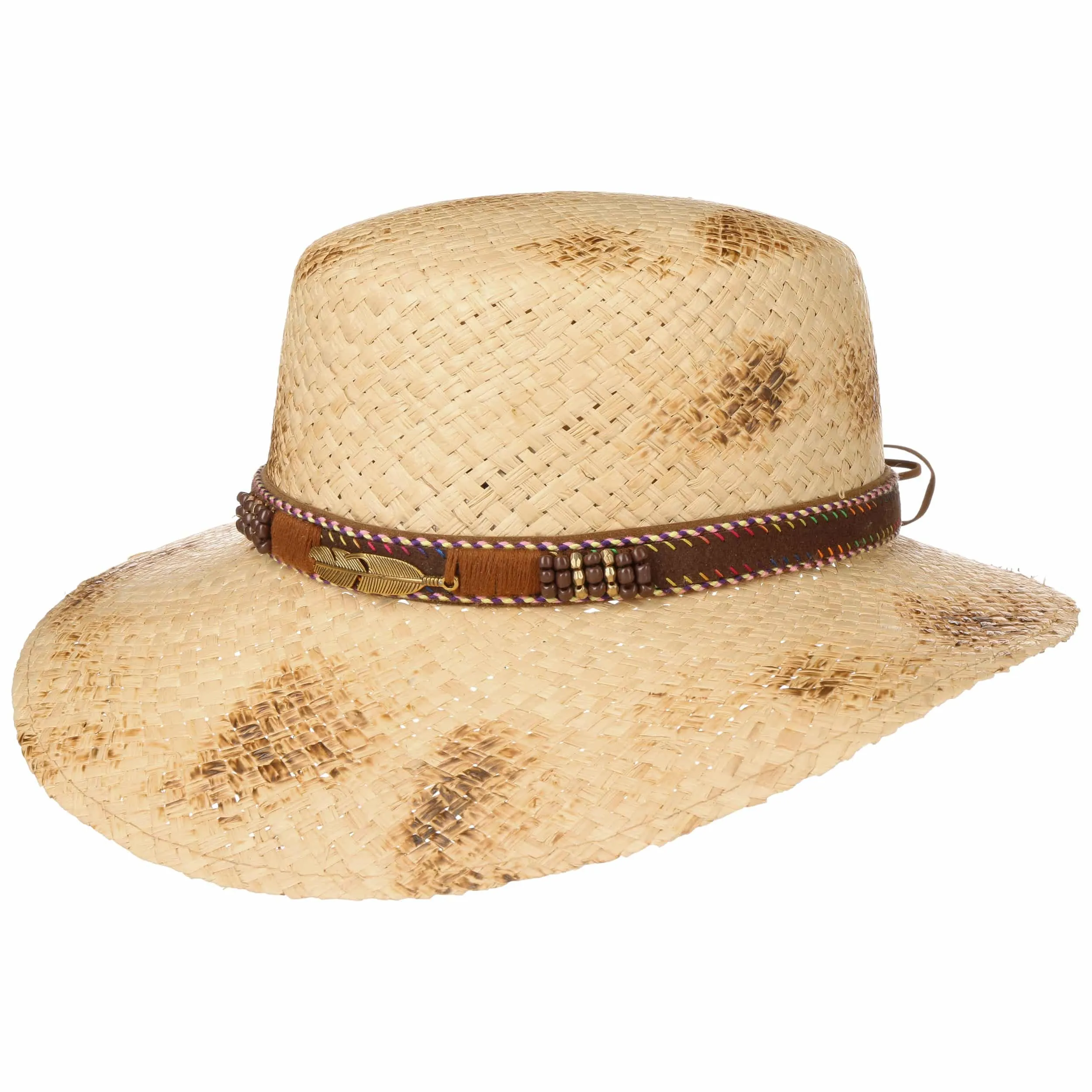 Chapeau en Paille Branded Bande de Cuir by Lipodo --> Chapeaux, casquettes & bonnets en ligne ▷ Chapeaushop