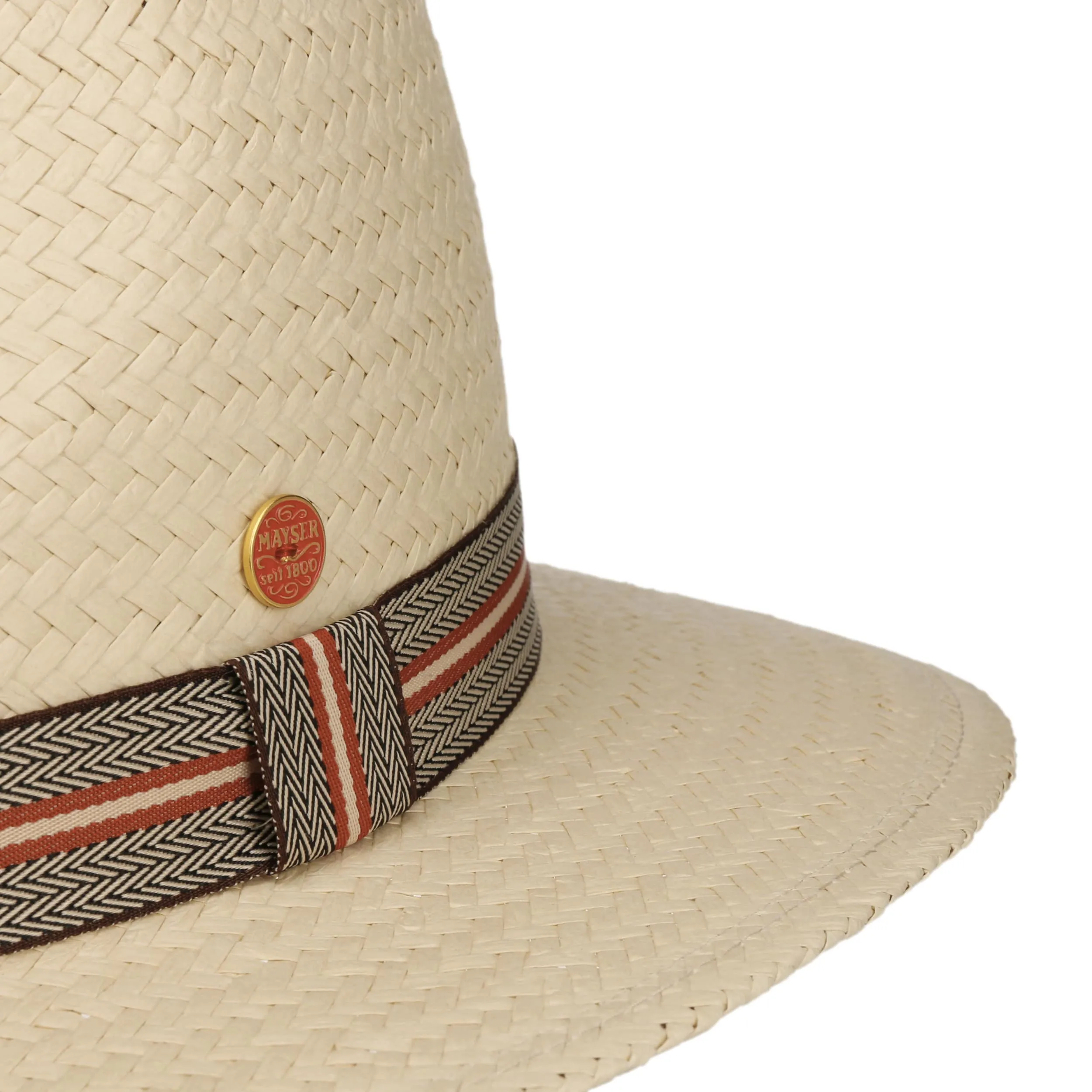 Chapeau en Paille Mathis Striped Band by Mayser --> Chapeaux, casquettes & bonnets en ligne ▷ Chapeaushop