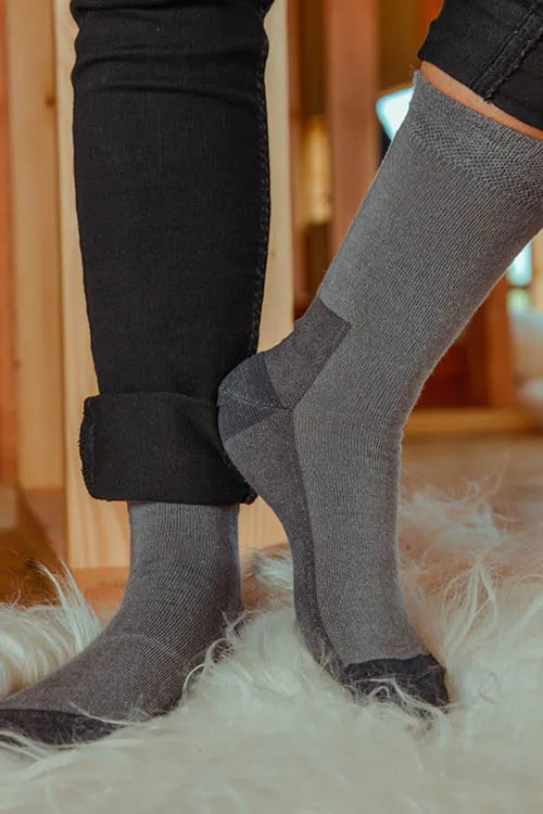 Chaussettes chaudes laine mérinos et soie ultra-solides