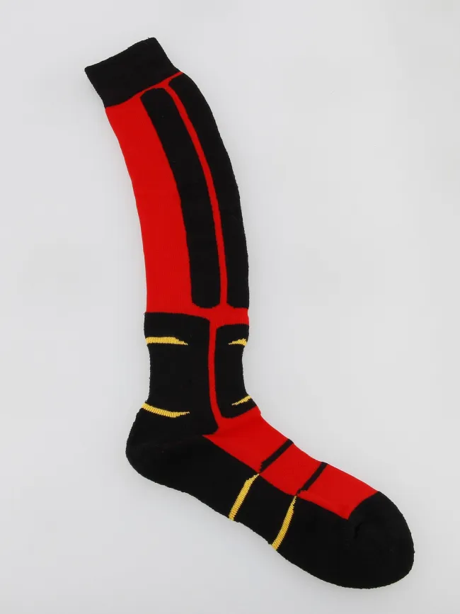 Chaussettes de ski en laine back side rouge - Perrin | wimod