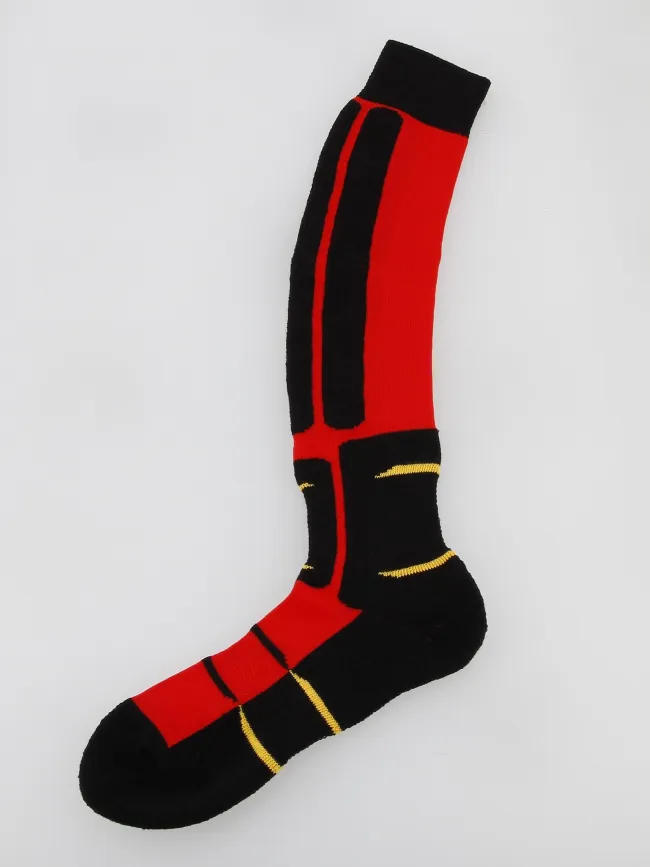 Chaussettes de ski en laine back side rouge - Perrin | wimod