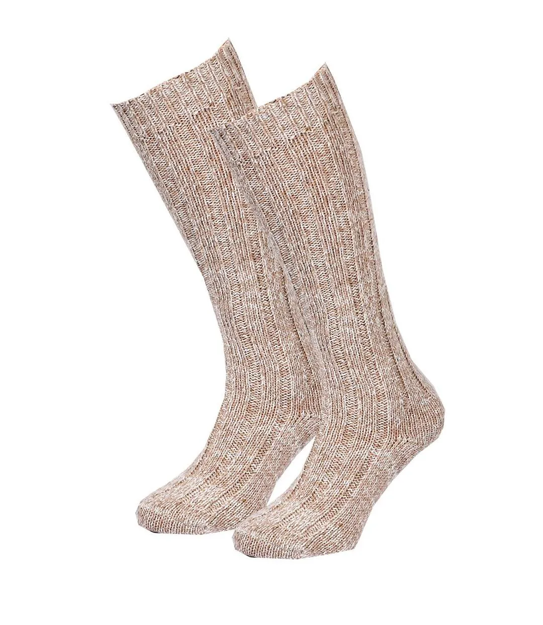 Chaussettes hautes homme Laine Majoritaire Pack de 4 Paires LAINE Beige