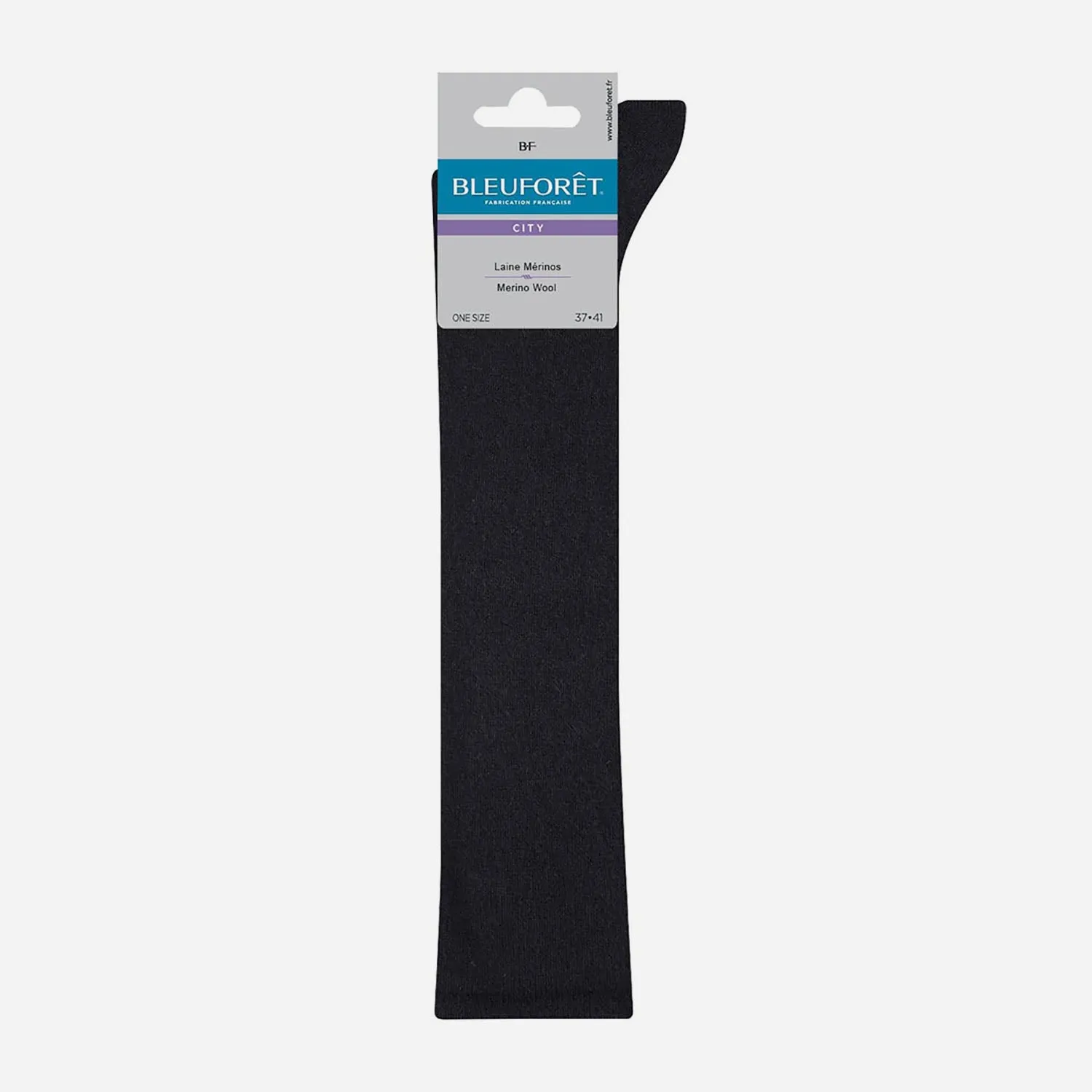 Chaussettes montantes noires BLEU FORET laine mérinos 37-41 - Chaussettes / Collants Accessoires | ERAM