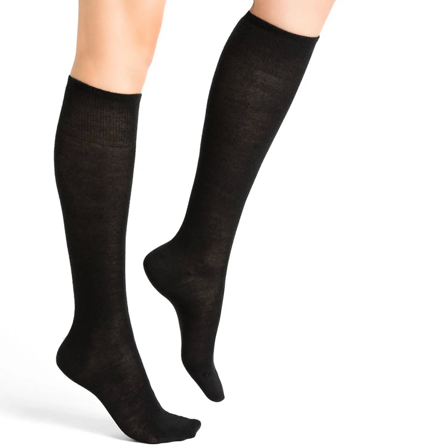 Chaussettes montantes noires BLEU FORET laine mérinos 37-41 - Chaussettes / Collants Accessoires | ERAM