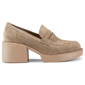 Chaussures confortables pour femmes en beige foncé