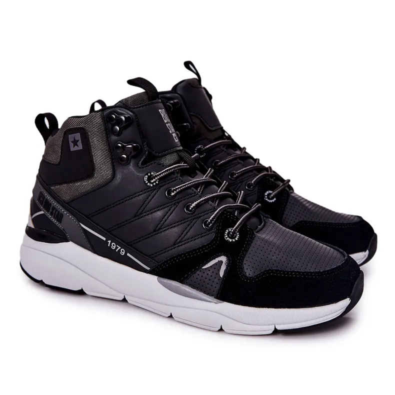 Chaussures de sport hautes pour hommes Big Star II174223 Noir le noir