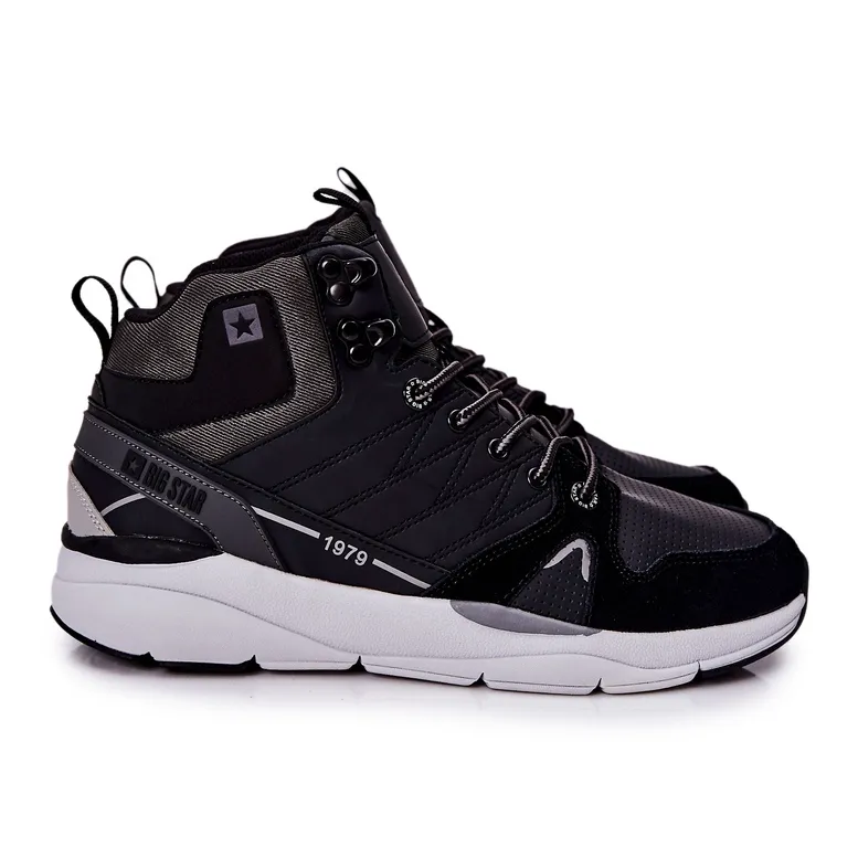 Chaussures de sport hautes pour hommes Big Star II174223 Noir le noir