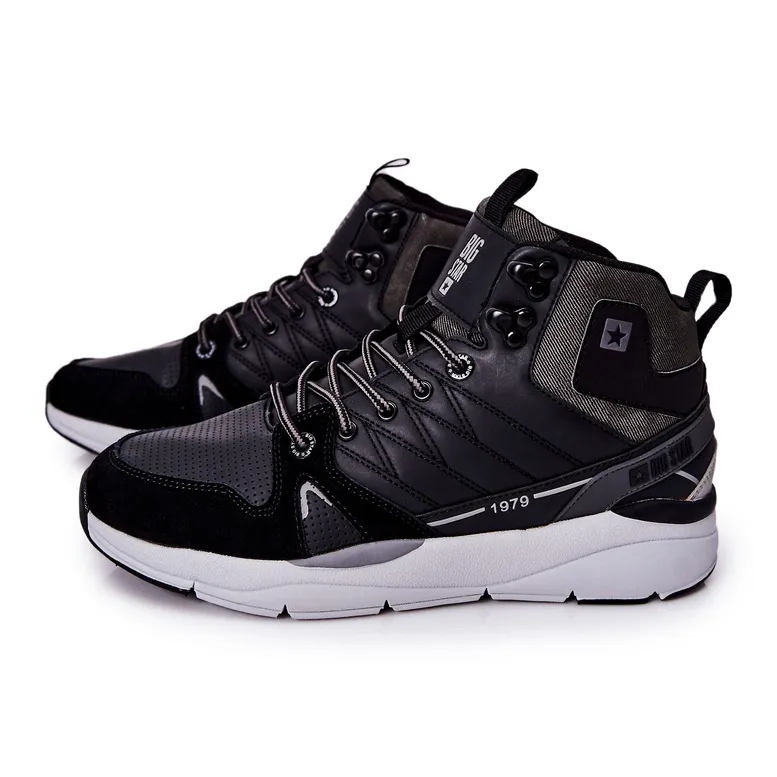 Chaussures de sport hautes pour hommes Big Star II174223 Noir le noir