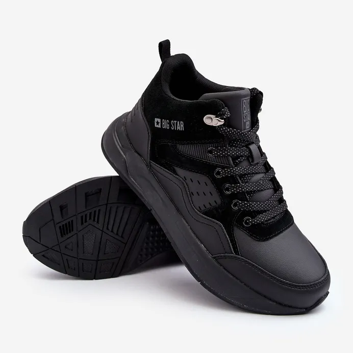 Chaussures de sport isolées pour hommes noires Big Star MM174161 le noir