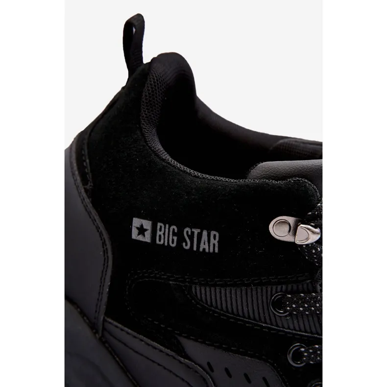 Chaussures de sport isolées pour hommes noires Big Star MM174161 le noir