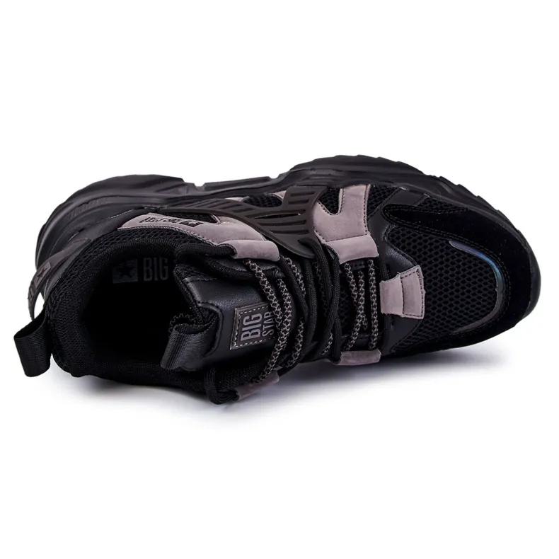 Chaussures de sport légères pour hommes Big Star KK174054 Noir le noir