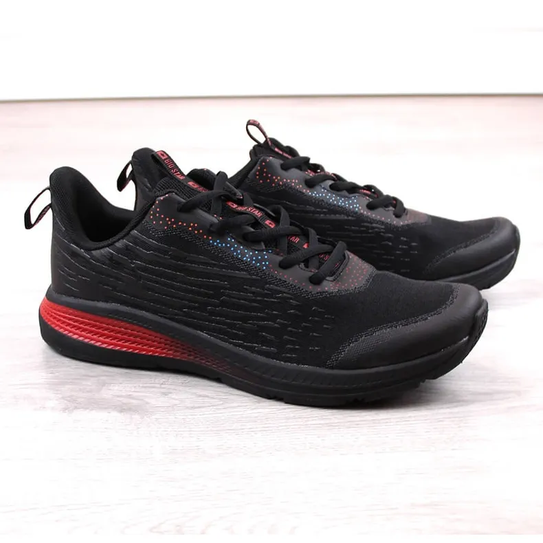 Chaussures de sport noires pour hommes Big Star LL174111 le noir