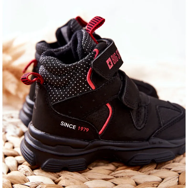 Chaussures de trekking pour enfants noires Big Star II374097 le noir