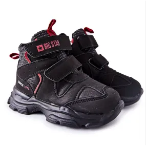 Chaussures de trekking pour enfants noires Big Star II374097 le noir