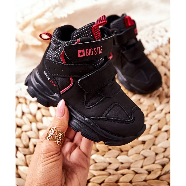 Chaussures de trekking pour enfants noires Big Star II374097 le noir