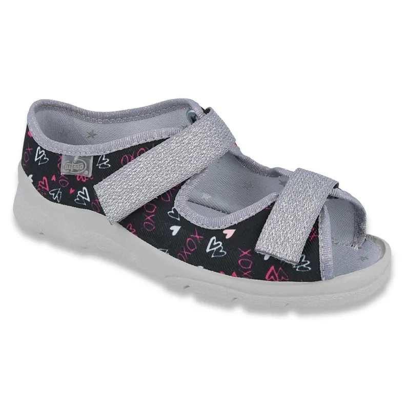 Chaussures pour enfants Befado 969Y144 le noir rose gris multicolore