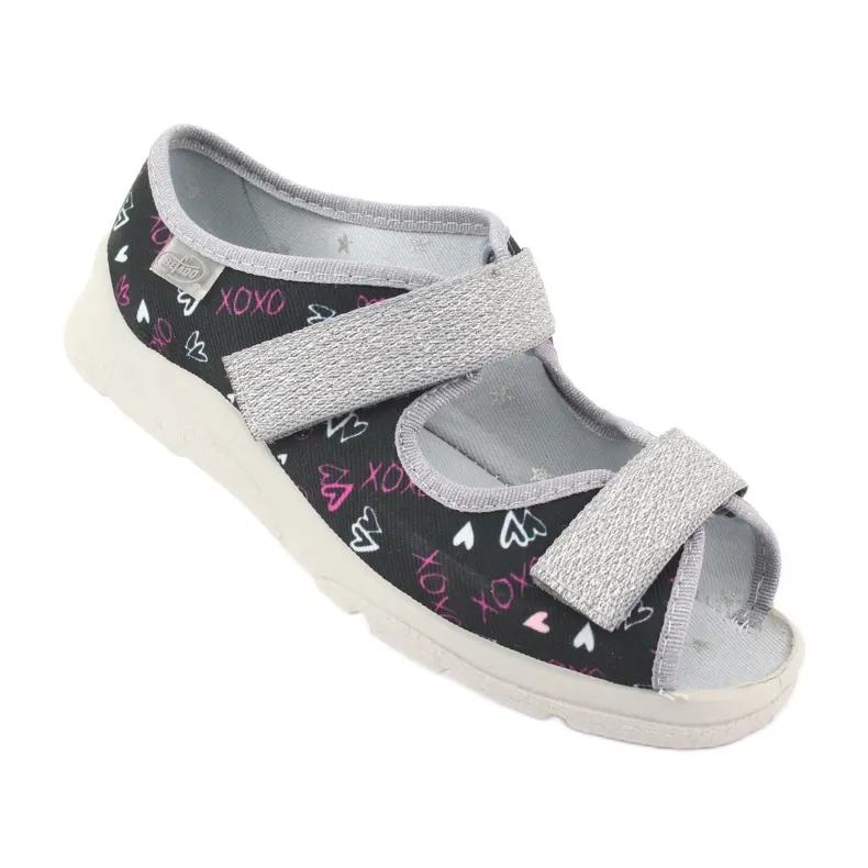 Chaussures pour enfants Befado 969Y144 le noir rose gris multicolore