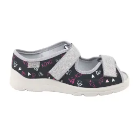 Chaussures pour enfants Befado 969Y144 le noir rose gris multicolore