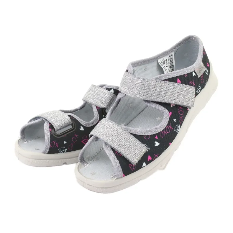 Chaussures pour enfants Befado 969Y144 le noir rose gris multicolore