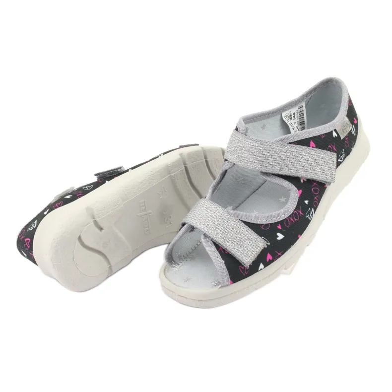 Chaussures pour enfants Befado 969Y144 le noir rose gris multicolore