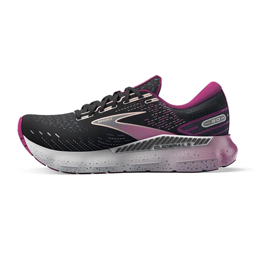 Chaussures running Brooks Femme | Brooks Glycerin GTS 20 BLACK/FUCHSIA/LINEN pour femme  - 1203701B094