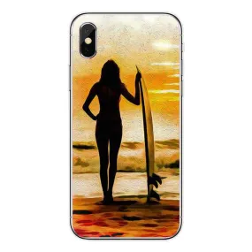 Coque Surf iPhone XR & tous modèles - Silhouette