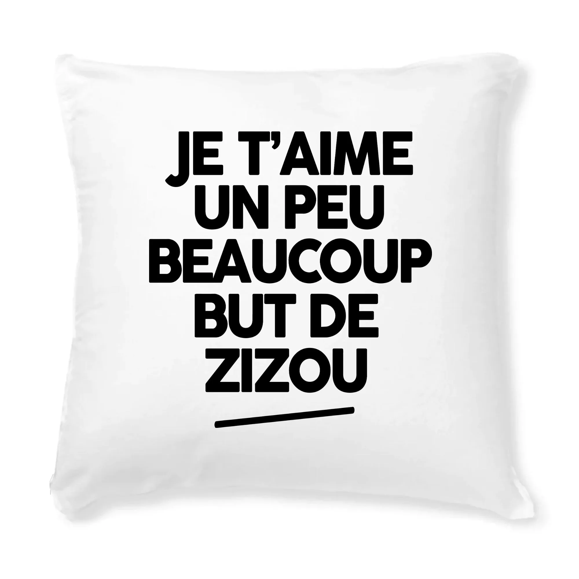 Coussin Je t'aime un peu beaucoup but de Zizou