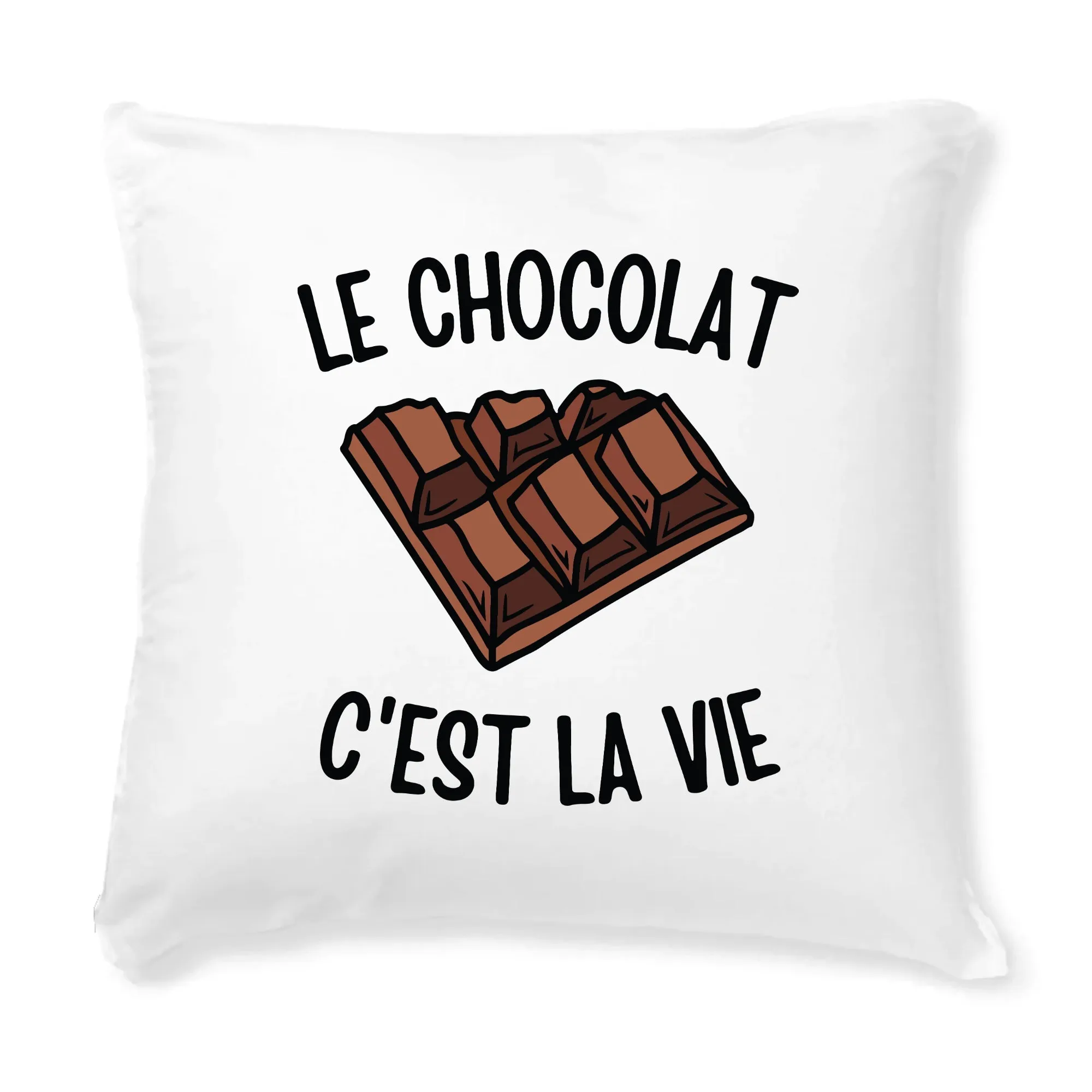 Coussin Le chocolat c'est la vie