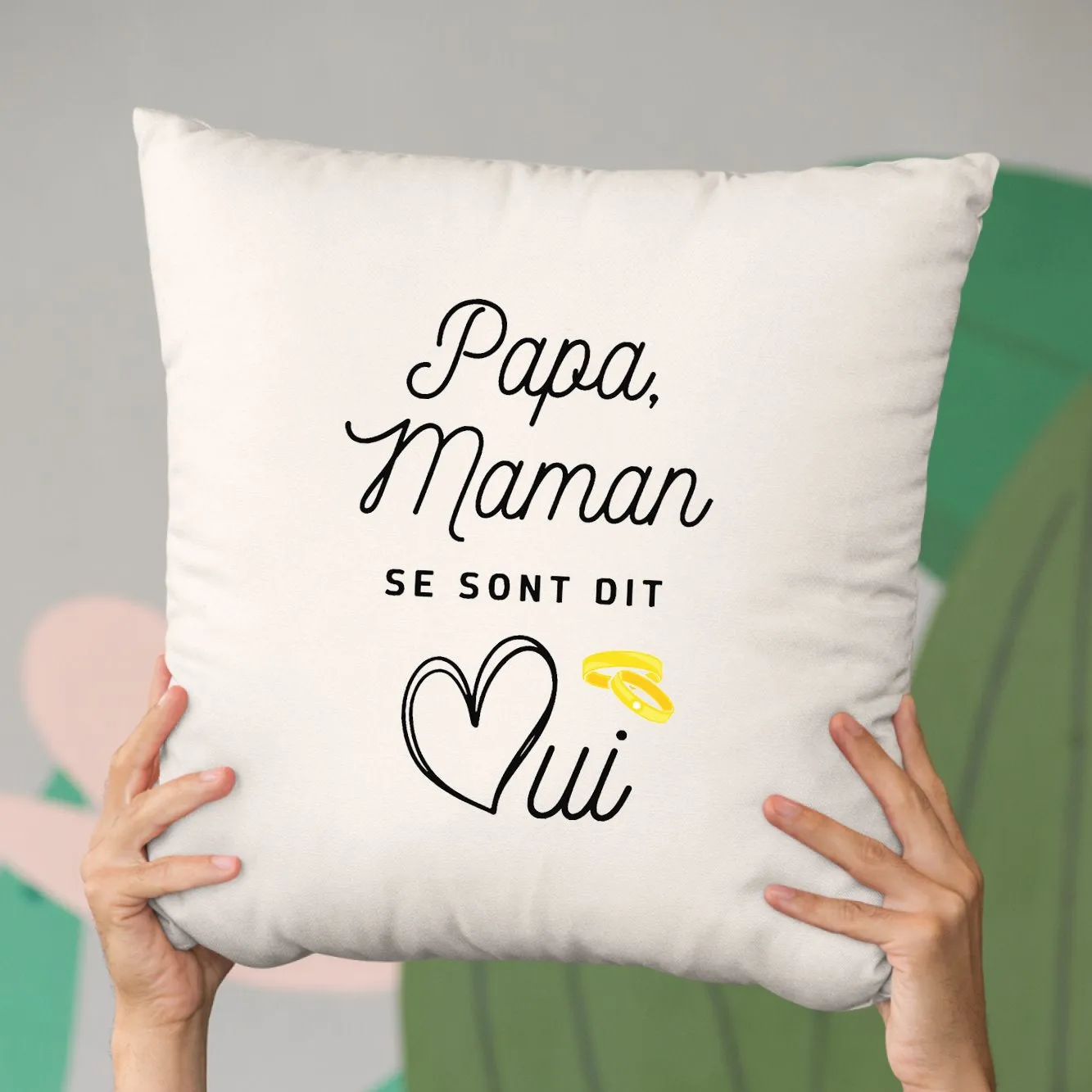 Coussin Papa maman se sont dit oui