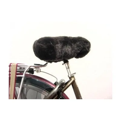 Couvre selle pour vélo fourrure véritable peau de mouton