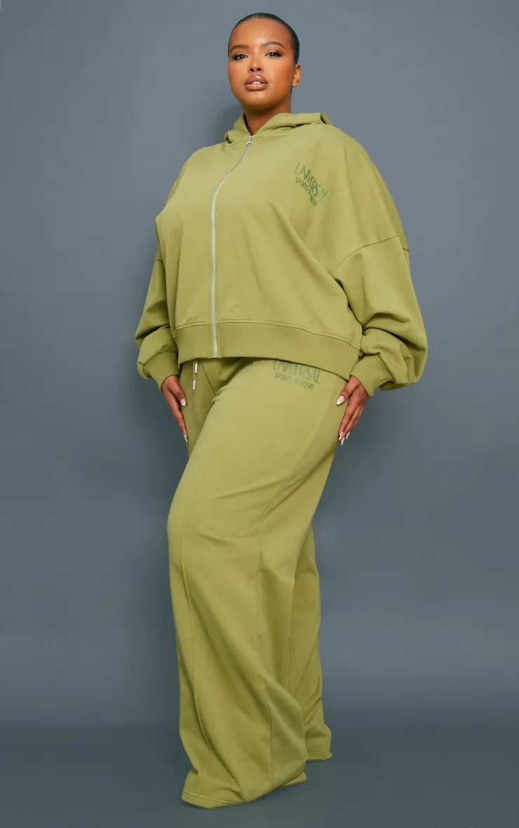 Deluxe Plus Jogging large vert olive oversize à pinces