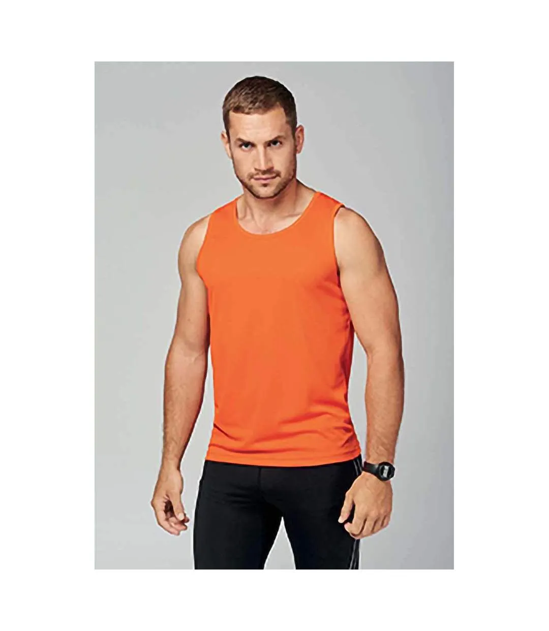 Débardeur de sport homme orange Kariban