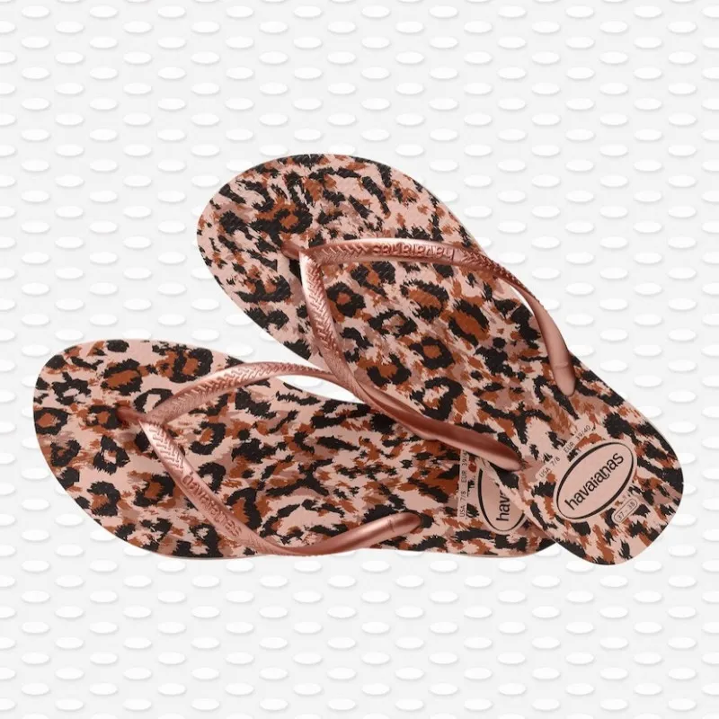 HAVAIANAS SLIM ANIMAL BALLET ROSE POUR FEMME