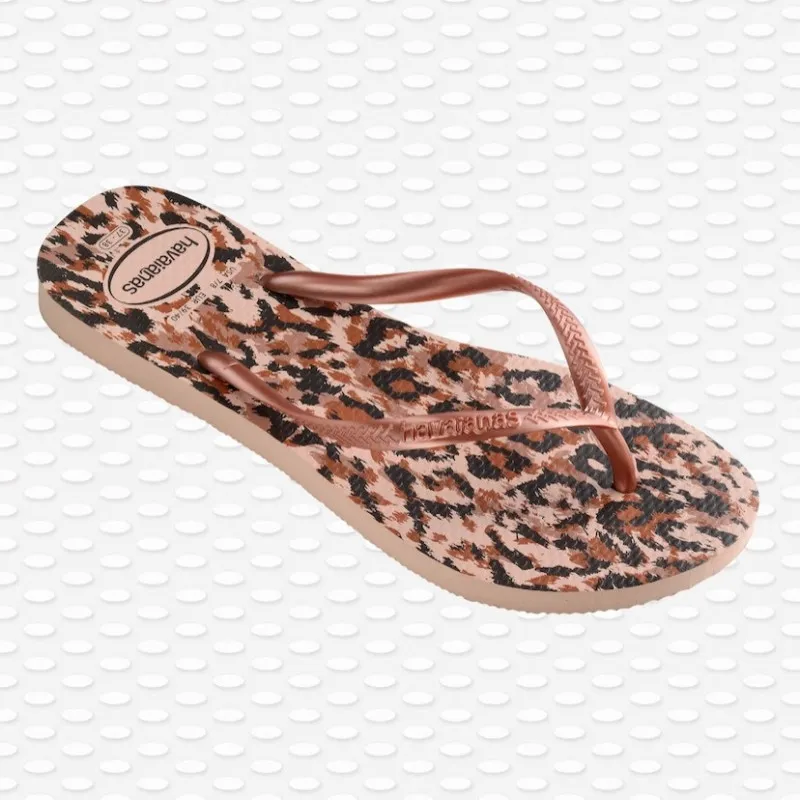 HAVAIANAS SLIM ANIMAL BALLET ROSE POUR FEMME