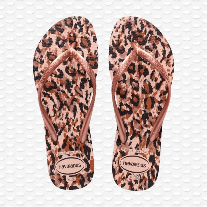 HAVAIANAS SLIM ANIMAL BALLET ROSE POUR FEMME