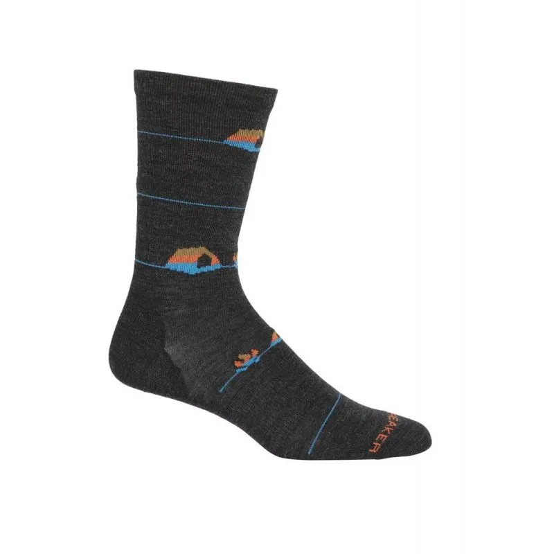 Icebreaker Mens Lifestyle Ultralight Crew Backcountry Camp - Chaussettes en laine mérinos homme I Hardloop | Hardloop