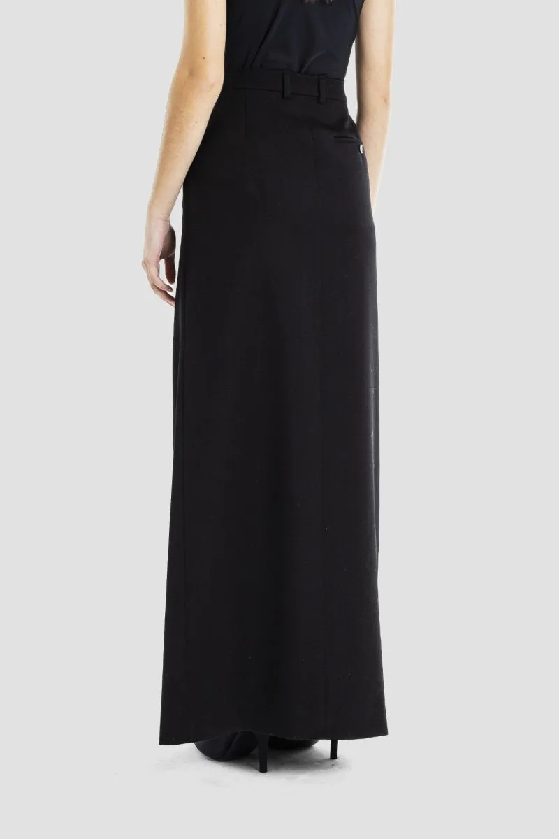 Jupe longue SLIT TAILORED noire