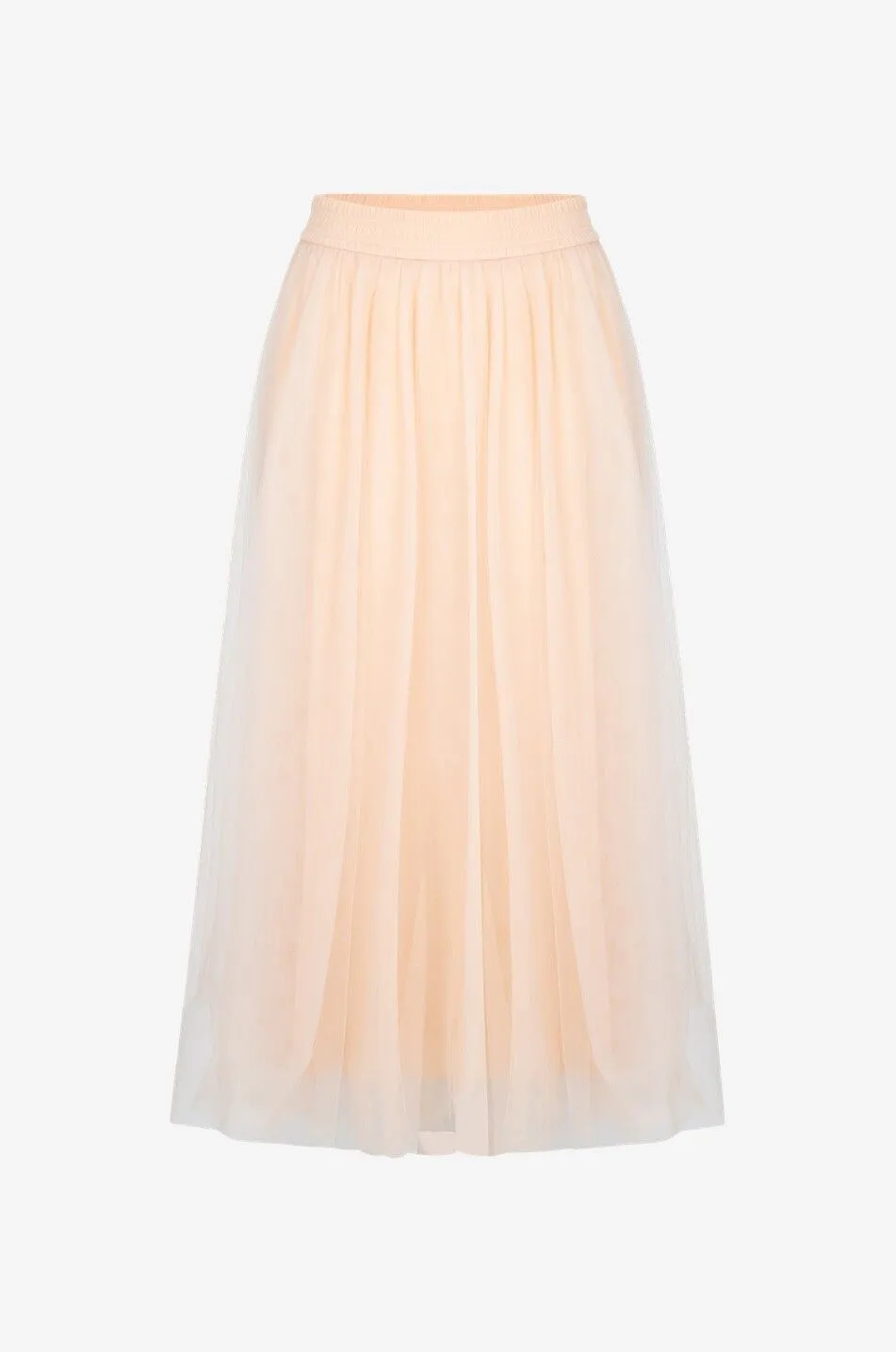 Jupe midi évasée en tulle