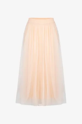 Jupe midi évasée en tulle