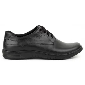 KOMODO Chaussures décontractées en cuir pour hommes 921K noir le noir