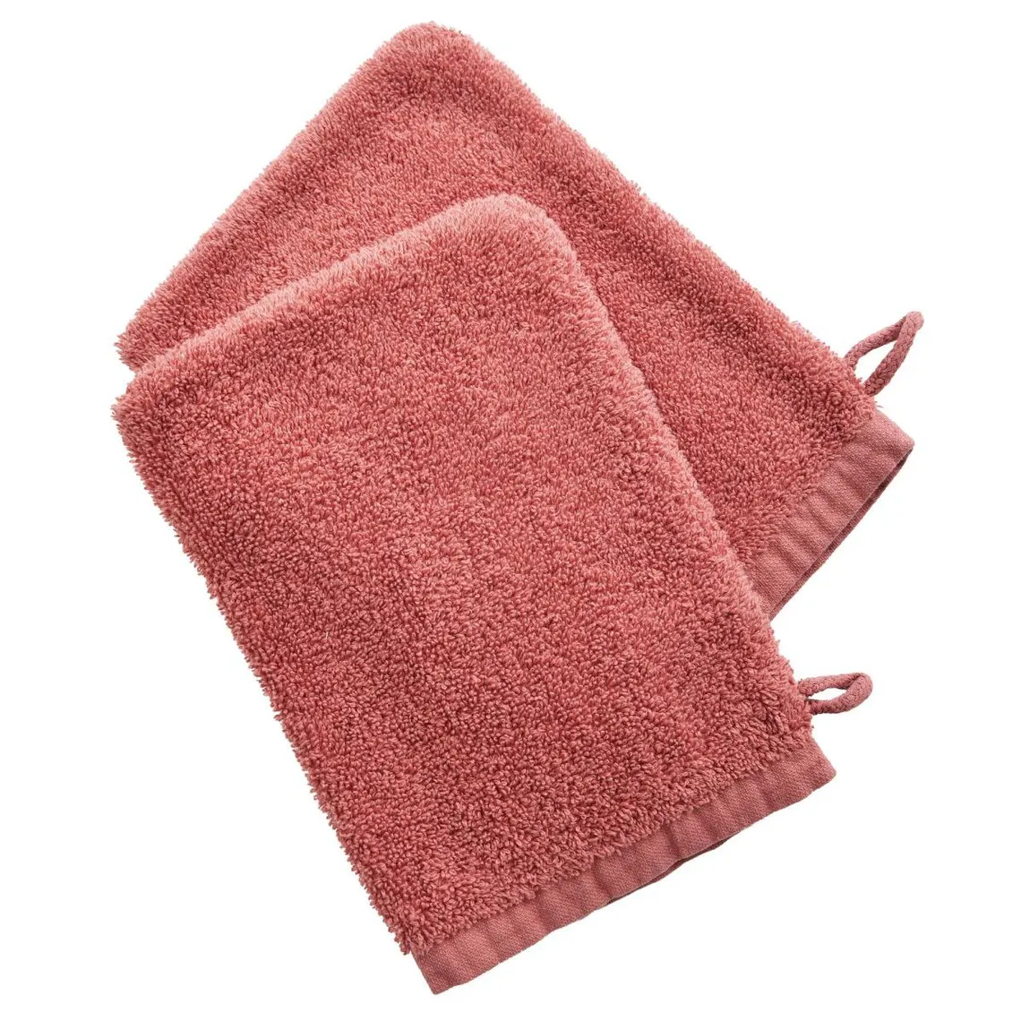 Lot de 2 Gants de toilette en coton bois de rose VAHINA | 3 Suisses