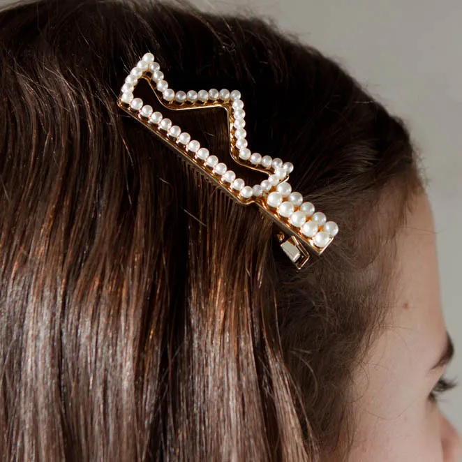 Lot de Barrettes Pinces Perles et Strass - Shine Boutique